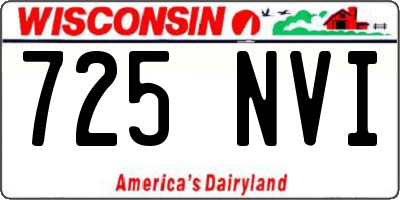WI license plate 725NVI