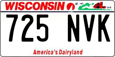 WI license plate 725NVK