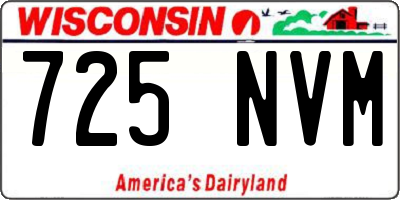WI license plate 725NVM