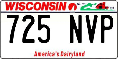 WI license plate 725NVP