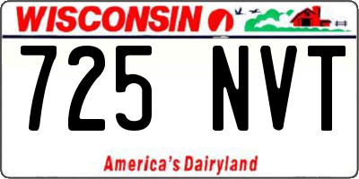 WI license plate 725NVT