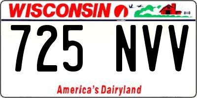 WI license plate 725NVV
