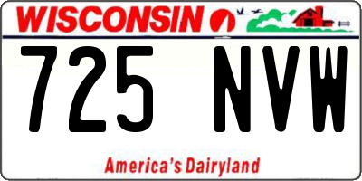 WI license plate 725NVW