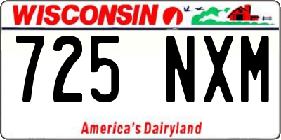 WI license plate 725NXM