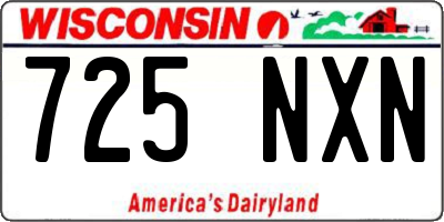 WI license plate 725NXN