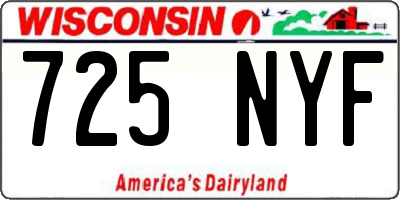 WI license plate 725NYF