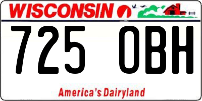 WI license plate 725OBH