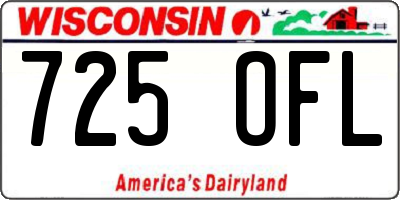 WI license plate 725OFL