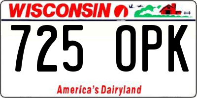 WI license plate 725OPK