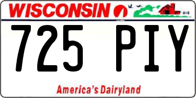 WI license plate 725PIY