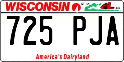 WI license plate 725PJA