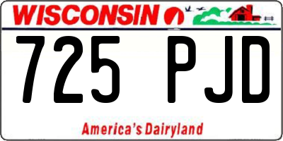 WI license plate 725PJD