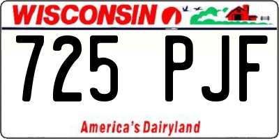 WI license plate 725PJF
