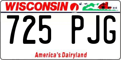 WI license plate 725PJG