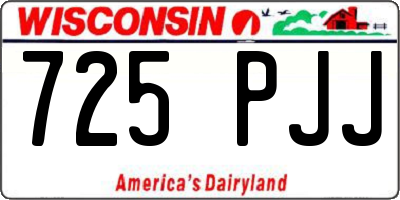WI license plate 725PJJ