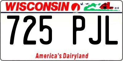 WI license plate 725PJL