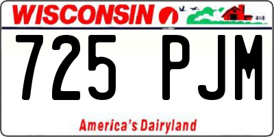 WI license plate 725PJM