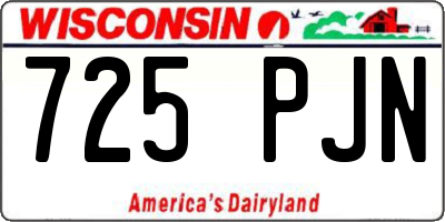 WI license plate 725PJN