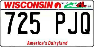WI license plate 725PJQ