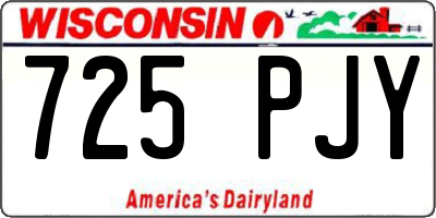 WI license plate 725PJY