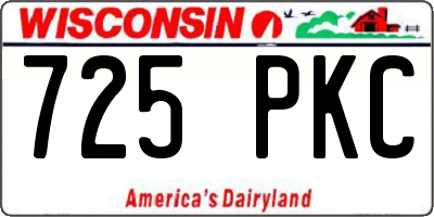 WI license plate 725PKC