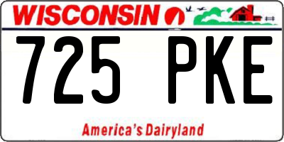 WI license plate 725PKE