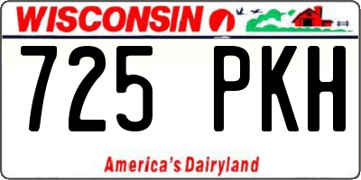 WI license plate 725PKH