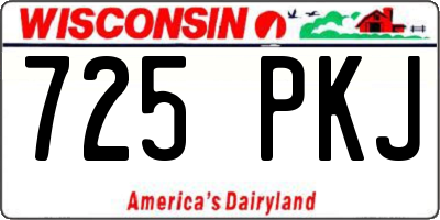 WI license plate 725PKJ