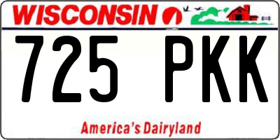 WI license plate 725PKK