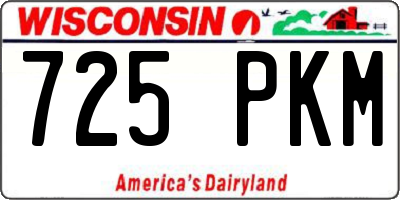 WI license plate 725PKM