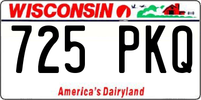 WI license plate 725PKQ