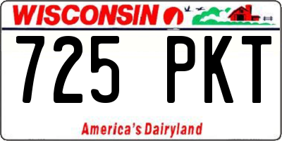 WI license plate 725PKT