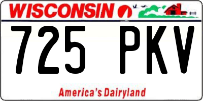 WI license plate 725PKV
