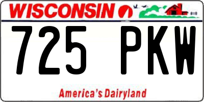 WI license plate 725PKW