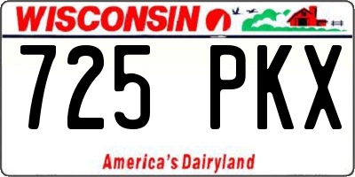 WI license plate 725PKX