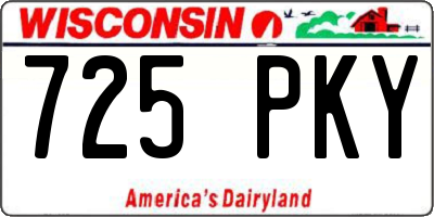 WI license plate 725PKY