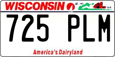 WI license plate 725PLM