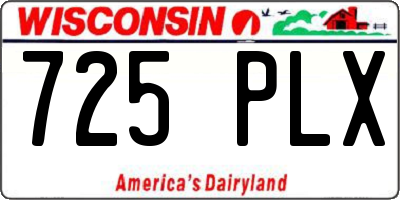 WI license plate 725PLX