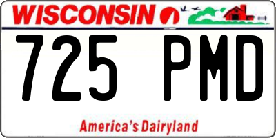 WI license plate 725PMD