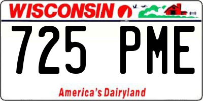 WI license plate 725PME