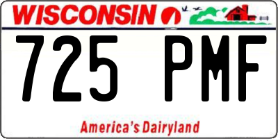 WI license plate 725PMF