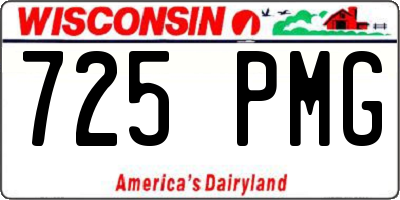 WI license plate 725PMG