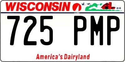 WI license plate 725PMP
