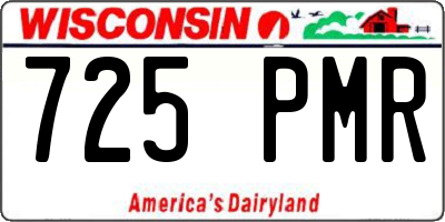 WI license plate 725PMR