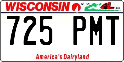 WI license plate 725PMT