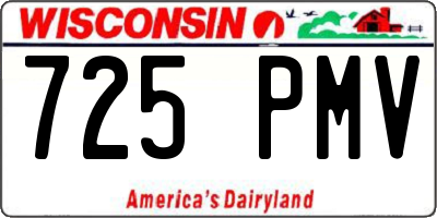 WI license plate 725PMV