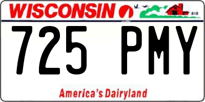WI license plate 725PMY