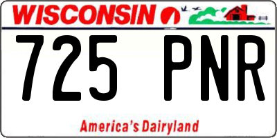 WI license plate 725PNR