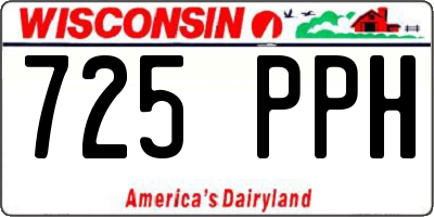 WI license plate 725PPH