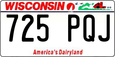 WI license plate 725PQJ